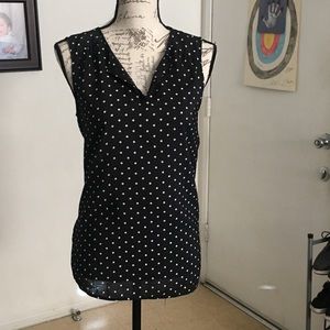 Van Heusen_Studio Sleeveless Polka Dot Top Size M